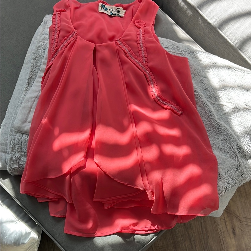 C. Luce Pink Flowy Tank Top